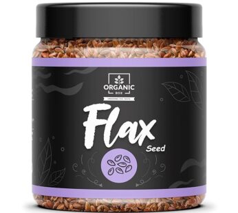 Organic Box 100% Natural and Premium Flax Seed Fibre Rich Alsi Seeds Raw Flaxseeds for Weight Loss and Omega-3 Rich Superfood (500 Gram) – Diwali Gift Pack