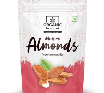 Organic Box Mamra Giri Almonds – [ Grade – AAA Quality & Bold Size Bidam ] Rich in Oil, More Nutritious, Mamra Badam (900 Gram) – Diwali Gift Pack