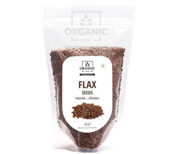Organic Box 100% Natural and Premium Flax Seed Fibre Rich Alsi Seeds Raw Flaxseeds for Weight Loss and Omega-3 Rich Superfood (1 Kg) – Diwali Gift Pack