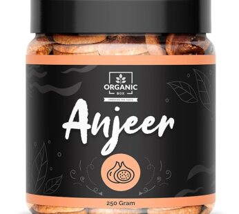 Organic Box Afghani Anjeer Figs – Afghanistan Dry Anjir (Dried Figs) Dry Fruits for body mass loss, Good for Physical Health, Increases Immunity and Purify the Blood (250 Gram) – Diwali Gift Pack