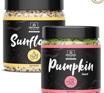 Organic Box Raw Pumpkin Seeds – 250g and Sunflower Seeds – 250g for Eating, Immunity Combo, Protein and Fiber Rich Superfood. Healthy Seeds, Pack of 2 (JAR Pack) – Diwali Gift Pack